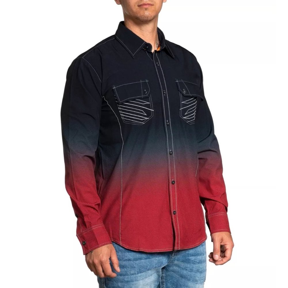 AMERICAN FIGHTER Men's Button Down Shirt INDICATION - Picture 5 of 6